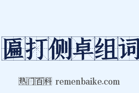 匾打侧卓组词是什么意思的图片